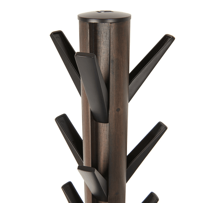 Flapper Coat Rack, H168cm, Black & Walnut