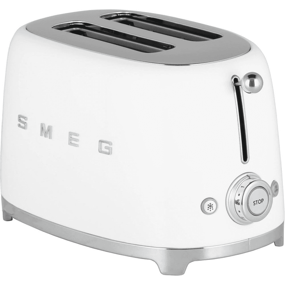 50's Retro 2 slice toaster, White