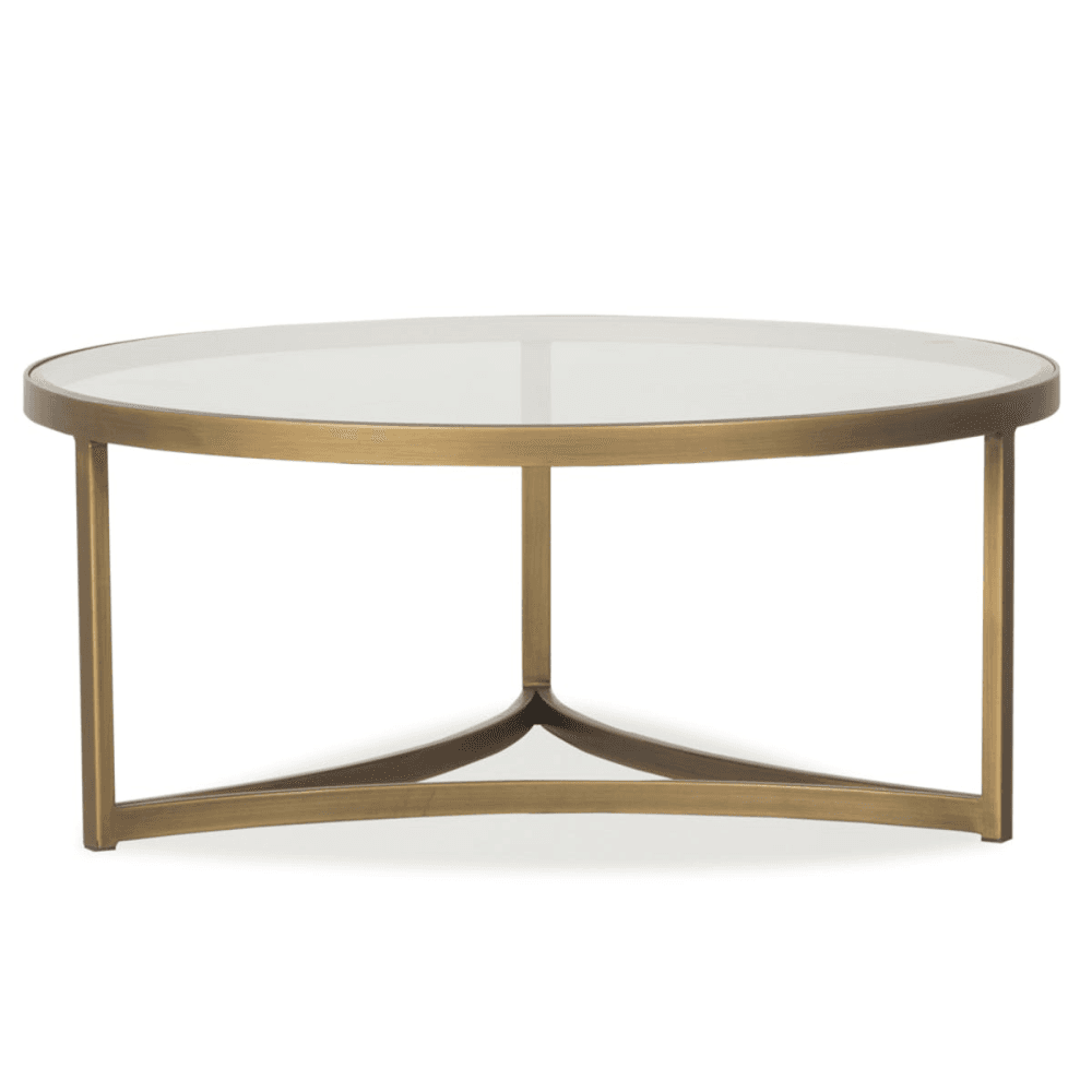 Sundance Large coffee table, H40 x D100cm, Antique Brass