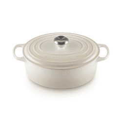 Image showing the Signature Cast Iron Oval Casserole, 29cm, Meringue product.