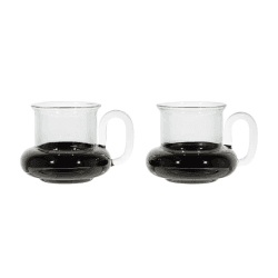 Image showing the Bump Set of 2 Teacups, 150ml, Black product.