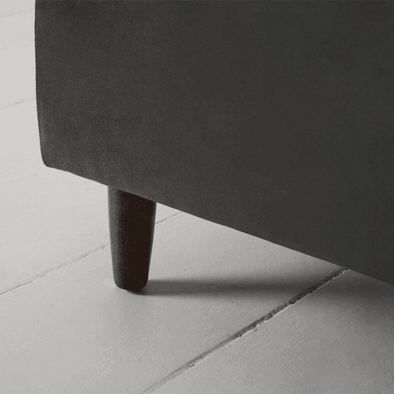 Model 05 Velvet Ottoman, Charcoal