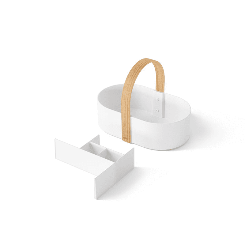 Bellwood Caddy, White & Natural