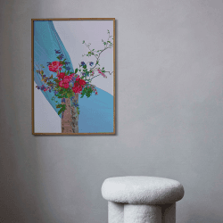 Image showing the BLOOM 05 Art Print, 50 x 70cm, Turquoise product.