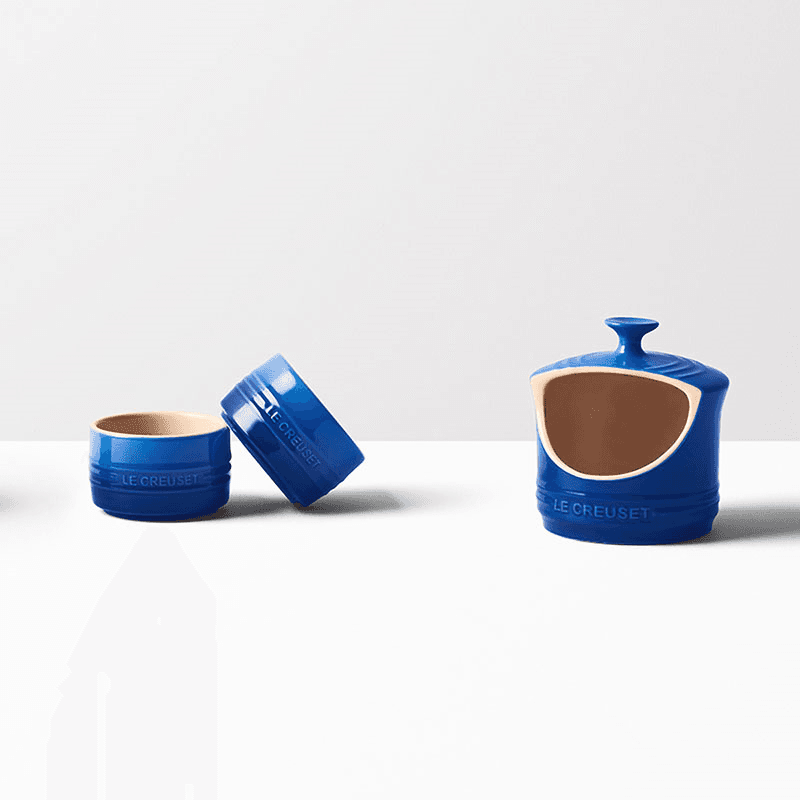 Stoneware Stackable Ramekins, Azure