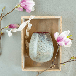 Image showing the Lave Home Drop Large Vase, H17.5cm, Beige product.