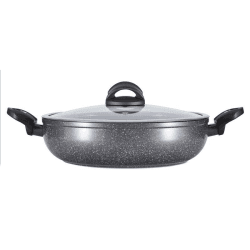 Image showing the Cerastone Low Casserole Graphite, 30cm, Grey product.