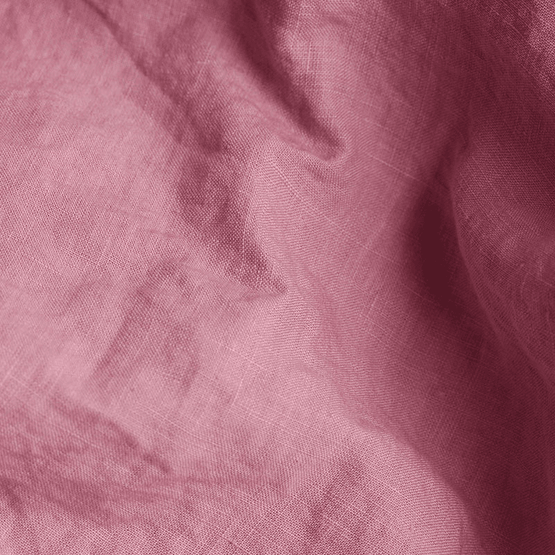 Cotton Linen Mix Pillowcases, Standard, Raspberry