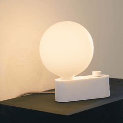 Image showing the Alumina Table lamp, L28 x W15cm, White product.