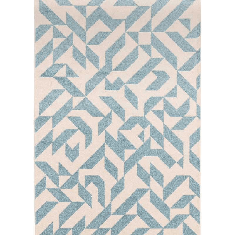 Muse Modern Geometric Shapes Rug, 120 x 170cm, Blue