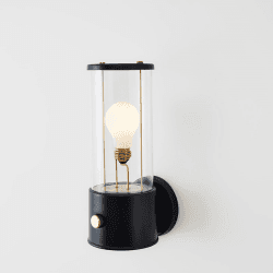 Image showing the The Muse Farrow & Ball Wall Light, Hackles Black product.