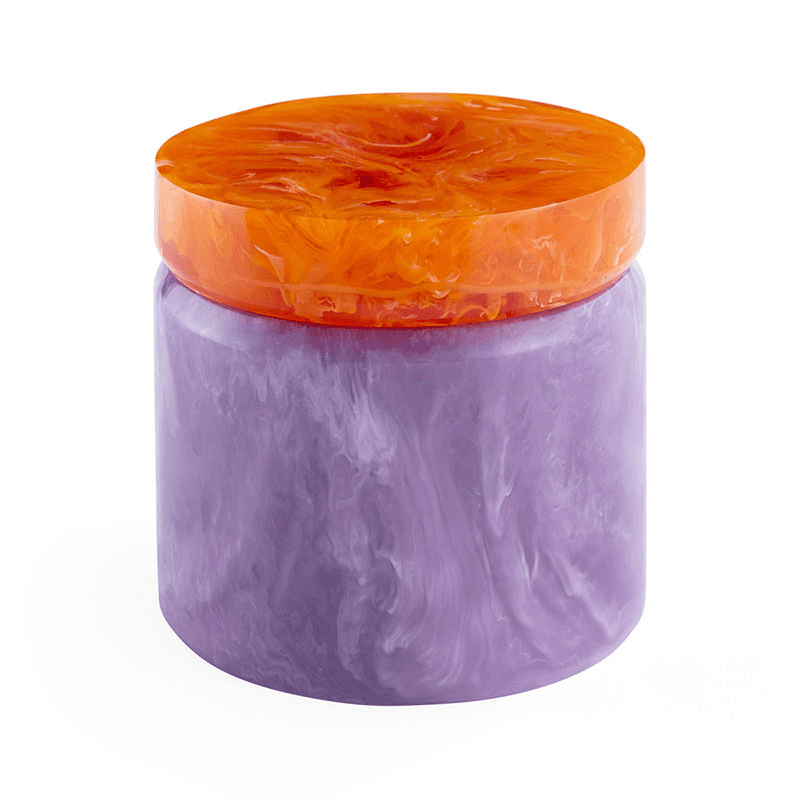 Mustique Box, D12.5cm, Purple/Orange