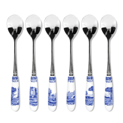 Image showing the Blue Italian Set of 6 tea spoons, 15cm product.