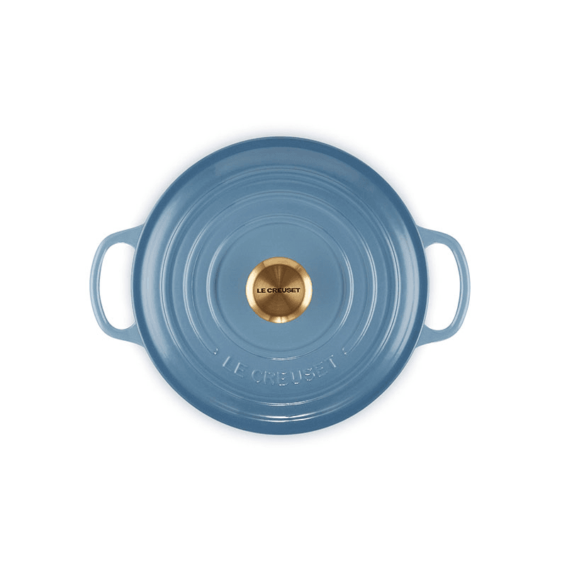 Signature Cast Iron Round Casserole, 20cm, Chambray