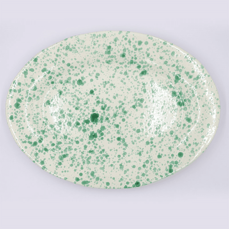 Splatter Serving Platter, 44cm, Pistachio