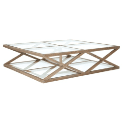 Image showing the Marylebone Large coffee table, L160 x W140 x H40cm, Weathered Oak product.