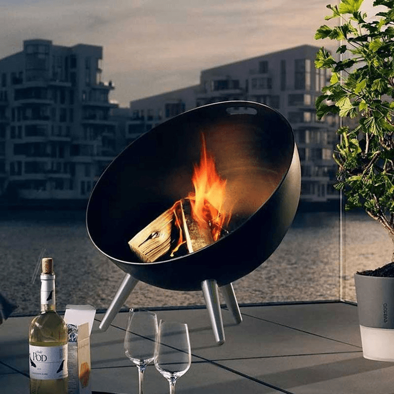 FireGlobe Fire pit, 64cm, Black/Silver