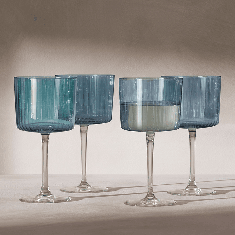 Gems Set of 4 Wine Glasses, 250ml, Sapphire