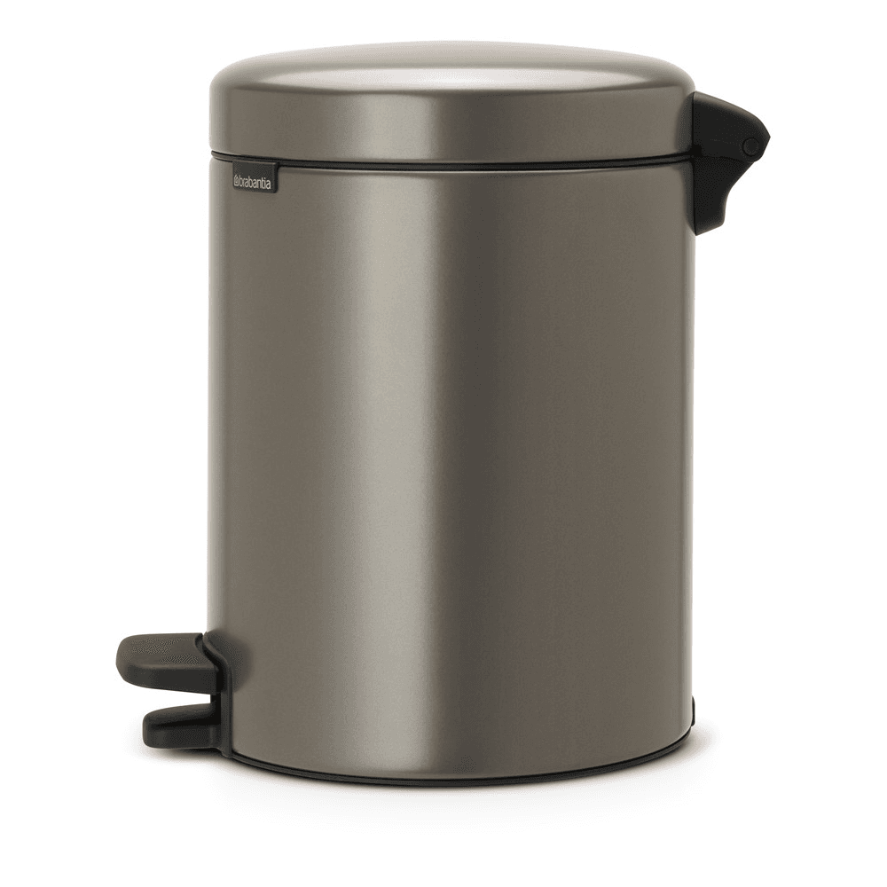 newIcon Pedal bin, 5 litre, Platinum
