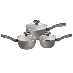 Image showing the Saucepans 3 Piece Set, Grey product.