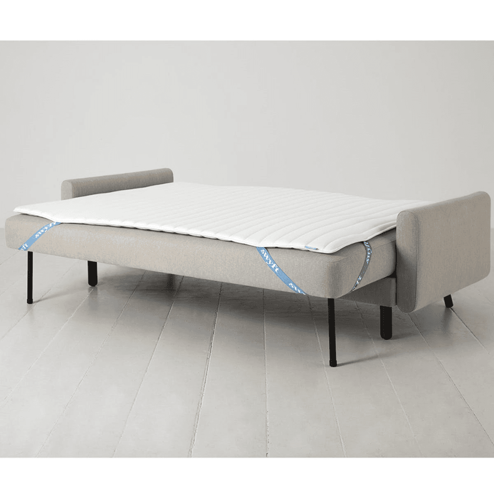 Model 04 3 Seater Linen Sofa Bed, Pumice