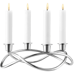 Image showing the Season candleholder, D26 x W25 x H9.60cm, Stainless Steel/Mirror product.
