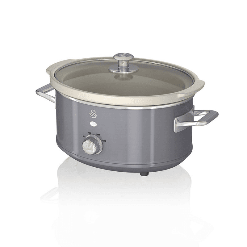 Retro Slow Cooker, 3.5L, Grey