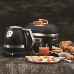 Image showing the Artisan 2 slot toaster, Cast Iron Black product.