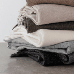 Image showing the Luxury Plaid Throw, H200cm x W130cm, Light Grey product.