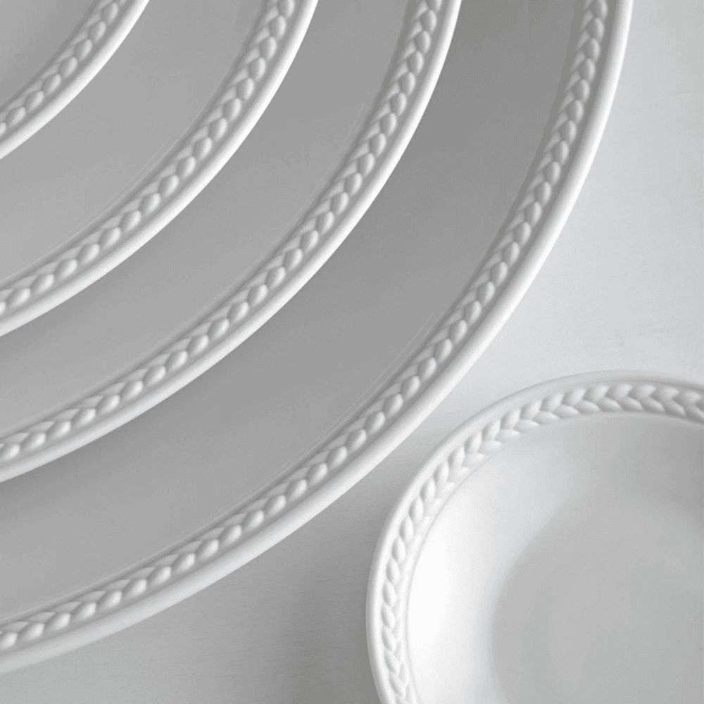 Soie Tressee Serving Bowl, White