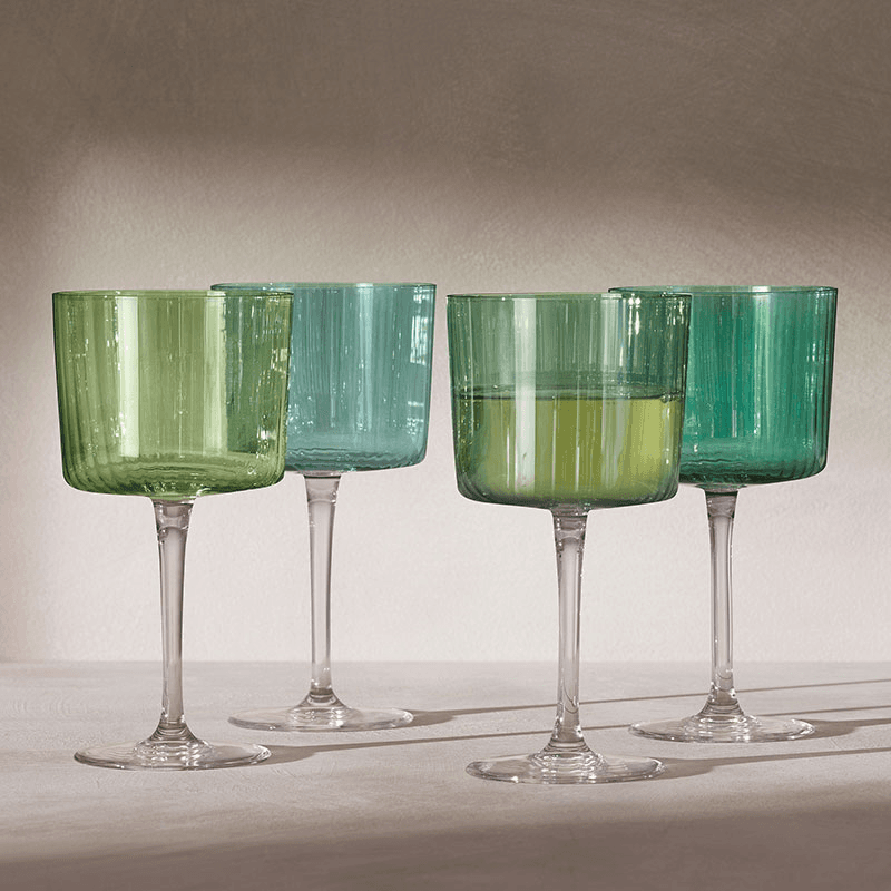 Gems Set of 4 Wine Glasses, 250ml, Jade
