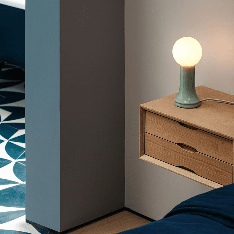 Shore Table Lamp with G95 LED Bulb EU, Sea Green