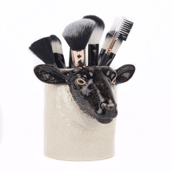 Image showing the Black Faced Suffolk Sheep Pencil Pot, H10.5cm, Black/White product.