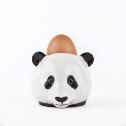 Image showing the Panda Egg Cup, H7.5cm, Black & White product.
