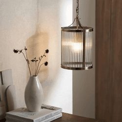 Image showing the Montgomery Ceiling Light, Small, Antique Brass product.