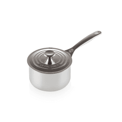 Image showing the Signature Uncoated Saucepan with lid, 16cm, Stainless Steel product.
