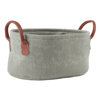 Image showing the York Storage basket, 36 x 26 x 17cm, Sage Green product.