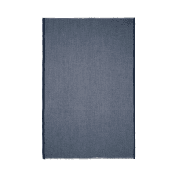 Image showing the Herringbone Throw, H190cm x W130cm, Dark Blue/Grey product.