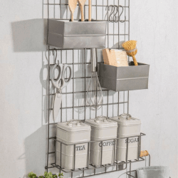 Image showing the Living Nostalgia Wire Wall Organiser product.