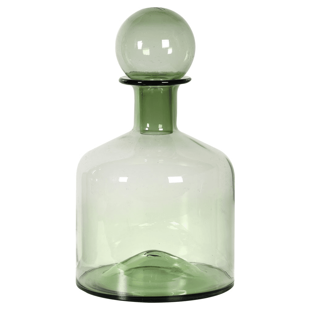 Small Glass Bottle, H39 x D20cm, Green