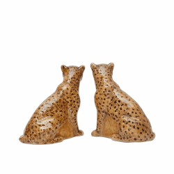 Image showing the Leopard Salt & Pepper Shakers, H9cm, Yellow product.