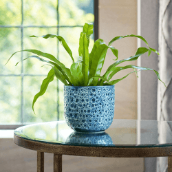 Image showing the Reactive Glaze Planter, D18cm, Blue product.