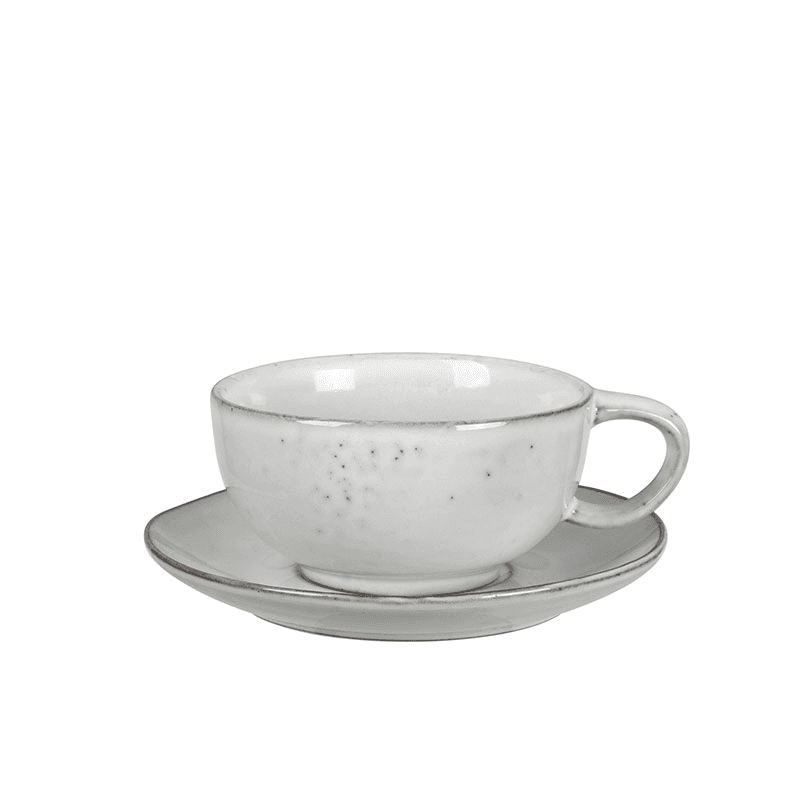 Nordic Sand Tea Cup & Saucer, 250ml, Natural