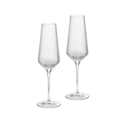 Image showing the Vera Wang Swirl Set of 2 Champagne Flutes, 270ml, Clear product.