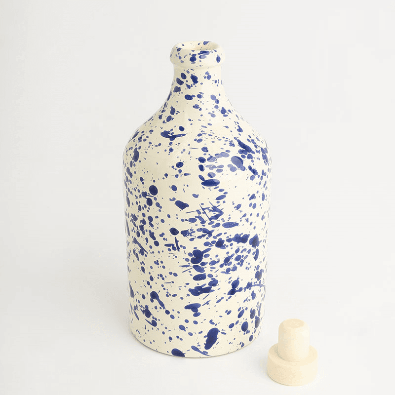 Splatter Ceramic Bottle, 750ml, Blueberry