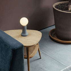 Image showing the Shore Table Lamp with G95 LED Bulb EU, Sea Green product.