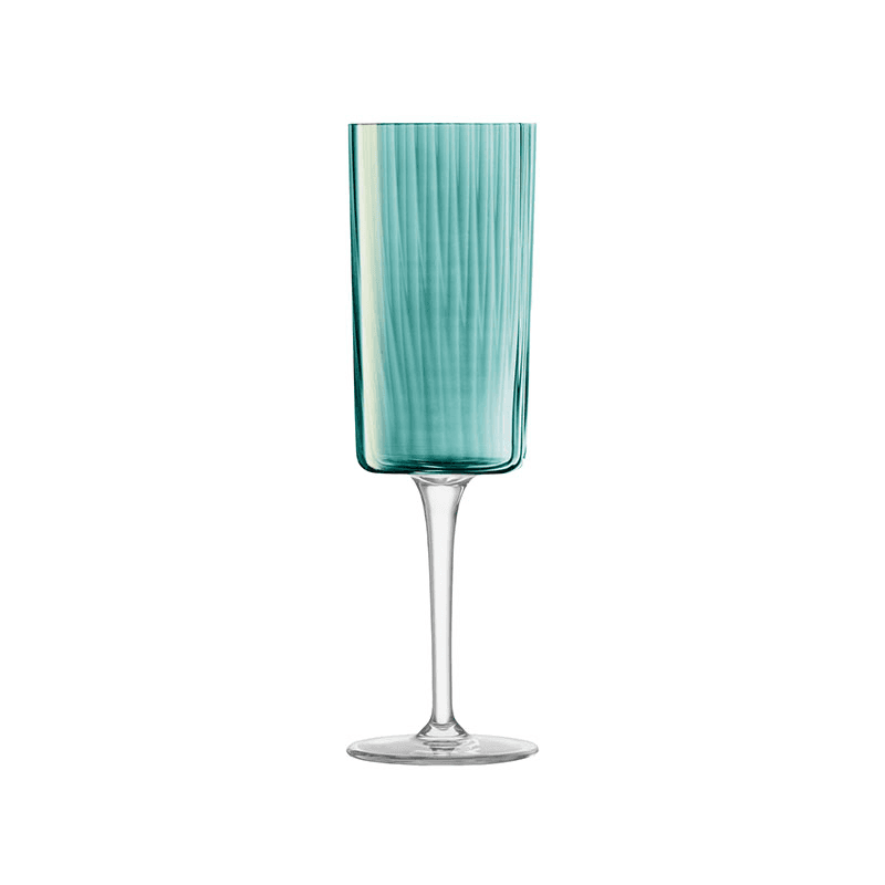 Gems Set of 4 Champagne Flutes, 210ml, Jade