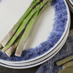 Image showing the Karuma Side Plate, D19.5cm, Blue and White product.