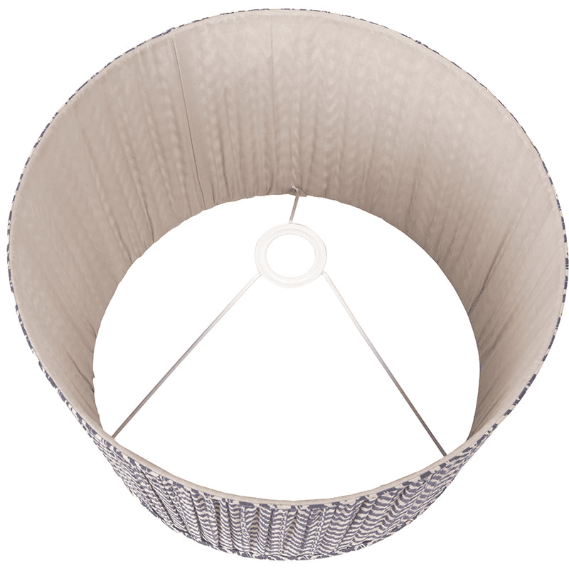 Vienna Chevron Pleated Lampshade, 30cm, Blue
