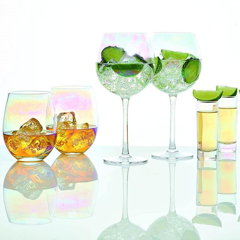 BarCraft Pair of glass tumblers, 11.7cm - 0.6 litre, Lustre